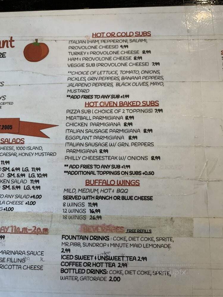 Roma Restaurant Pizza Pasta - Nebo, NC menu_pic