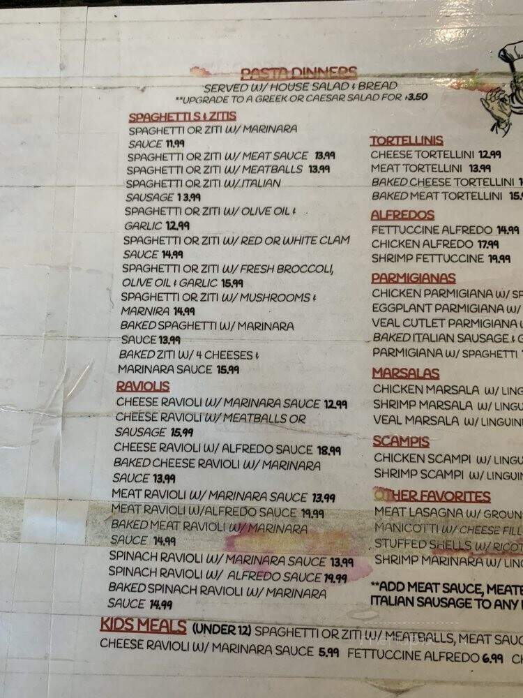 Roma Restaurant Pizza Pasta - Nebo, NC menu_pic