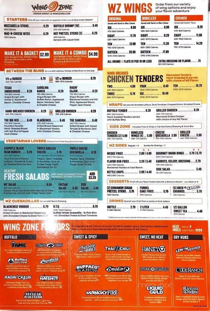 Wingzone - Jacksonville, NC menu_pic