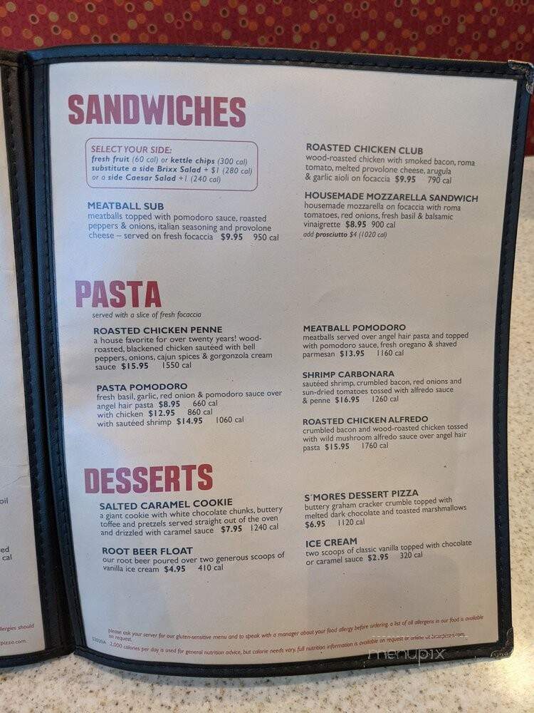 Brixx Wood Fired Pizza - Chapel Hill, NC menu_pic