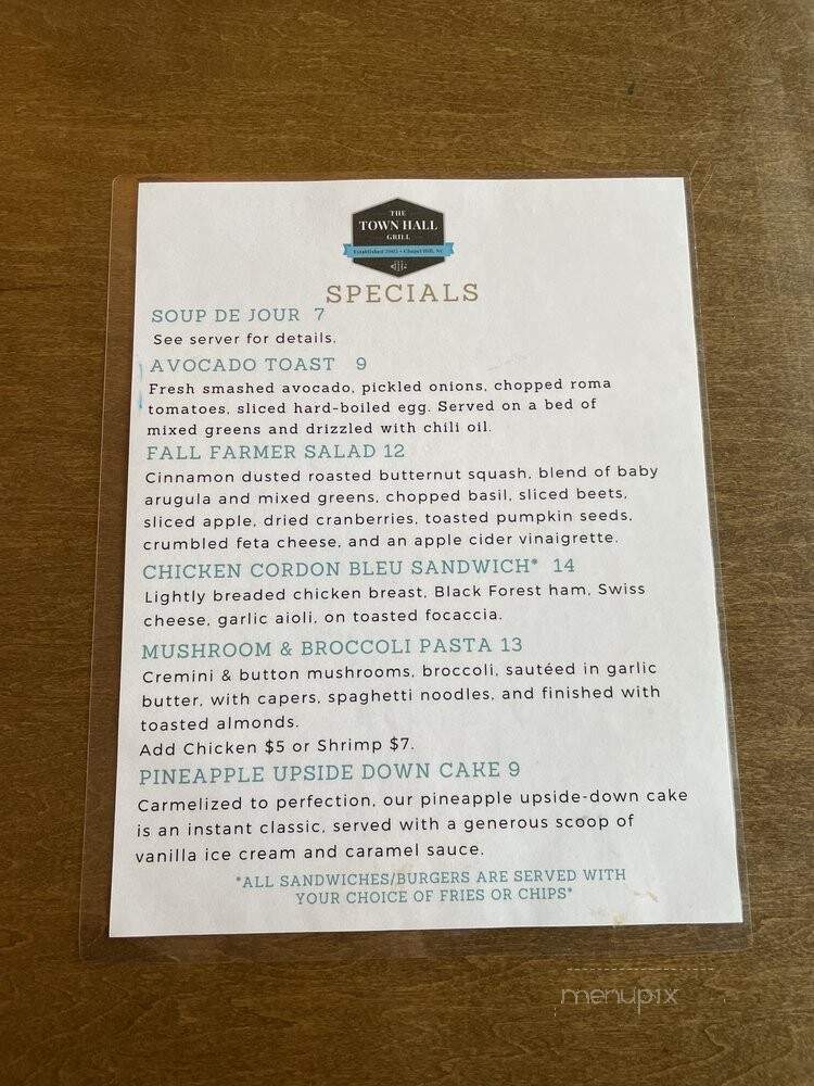 Town Hall Grill - Chapel Hill, NC