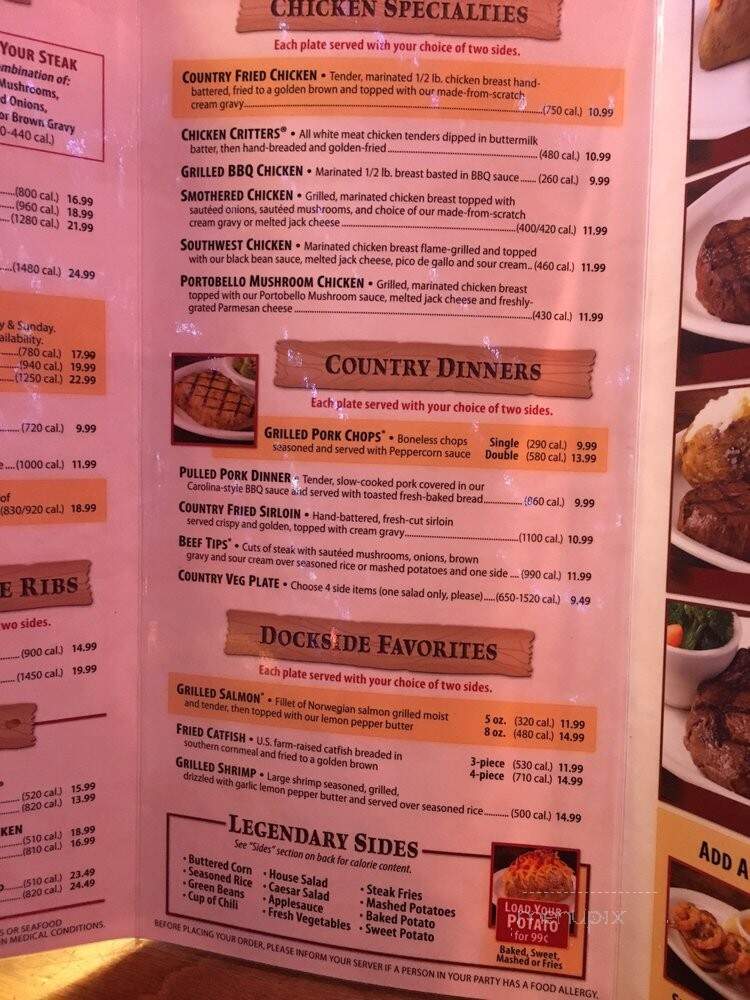 Texas Steakhouse & Saloon - Greenville, NC menu_pic