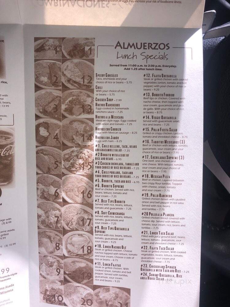 La Cabana Mexican Restaurant - Rockingham, NC menu_pic
