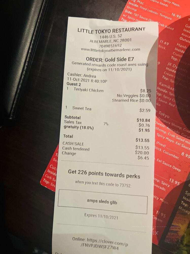Little Tokyo Restaurant - Albemarle, NC menu_pic