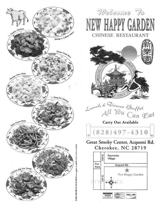New Happy Garden Restaurant - Cherokee, NC menu_pic