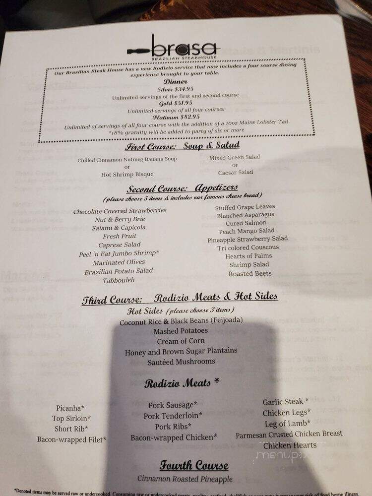 Brasa - Raleigh, NC menu_pic