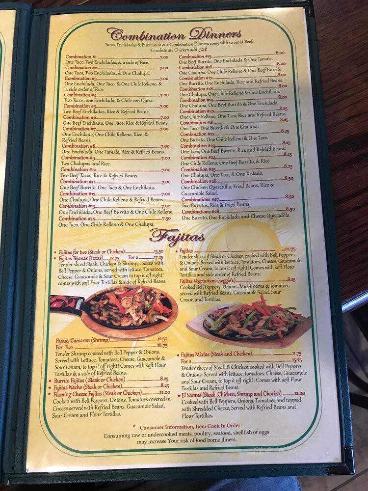 El Dorado Mexican Restaurant - Raleigh, NC menu_pic
