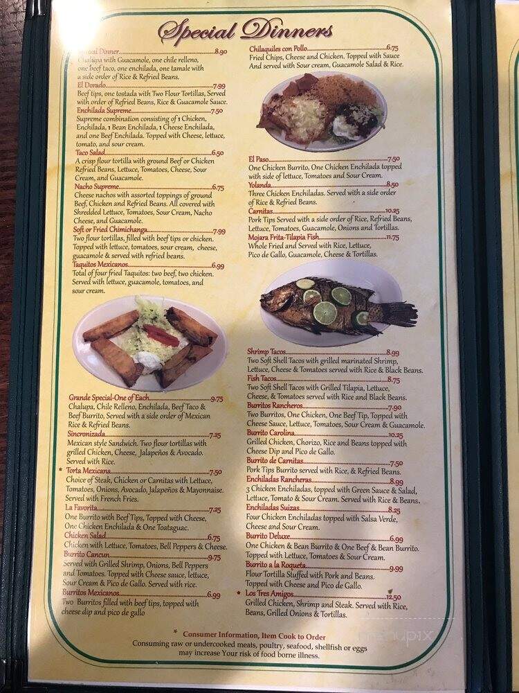 El Dorado Mexican Restaurant - Raleigh, NC menu_pic