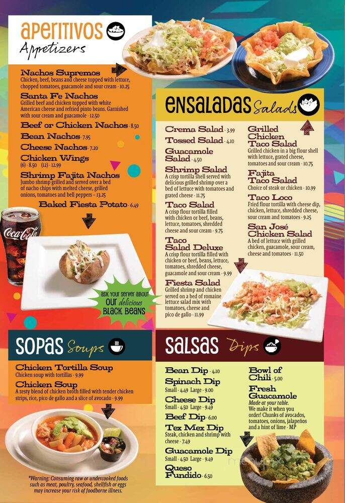 Fiesta Mexicana - Raleigh, NC menu_pic