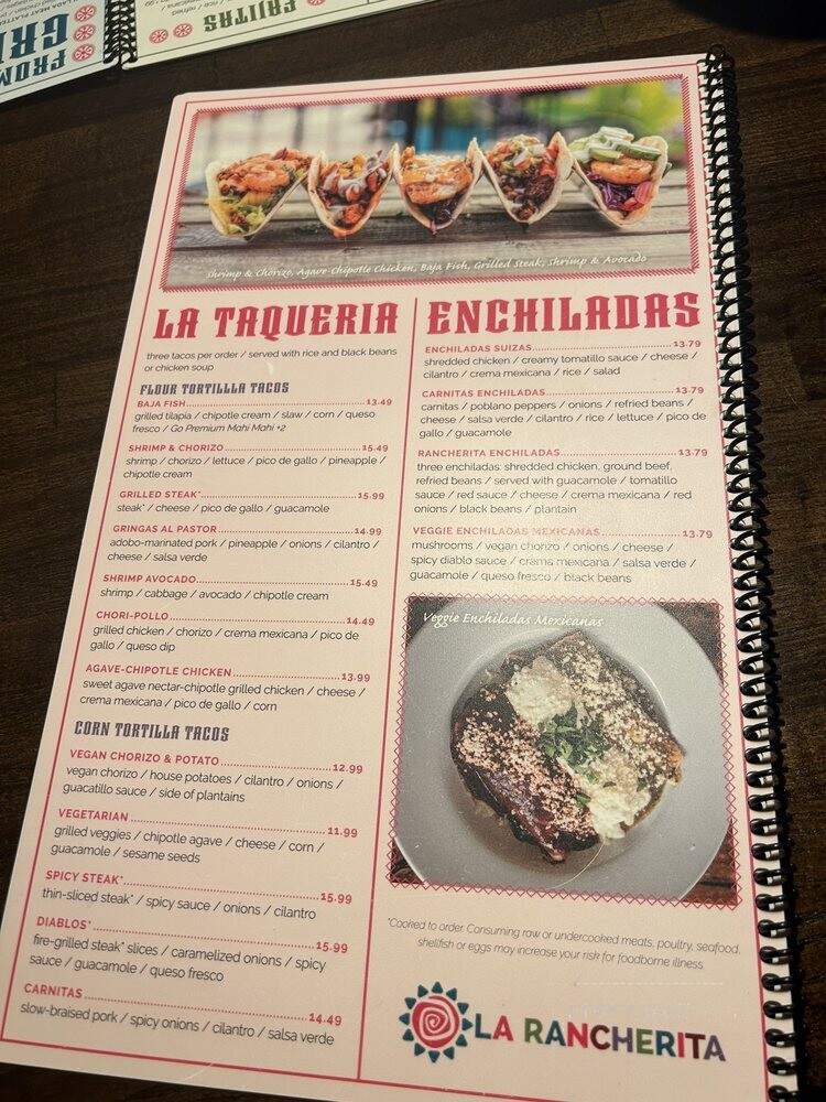 La Rancherita Mexican Restaurant - Apex, NC menu_pic