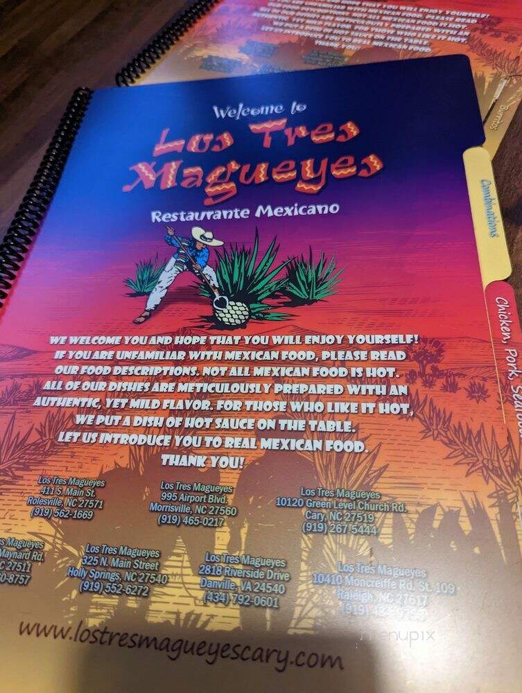 Los Tres Magueyes - Cary, NC menu_pic