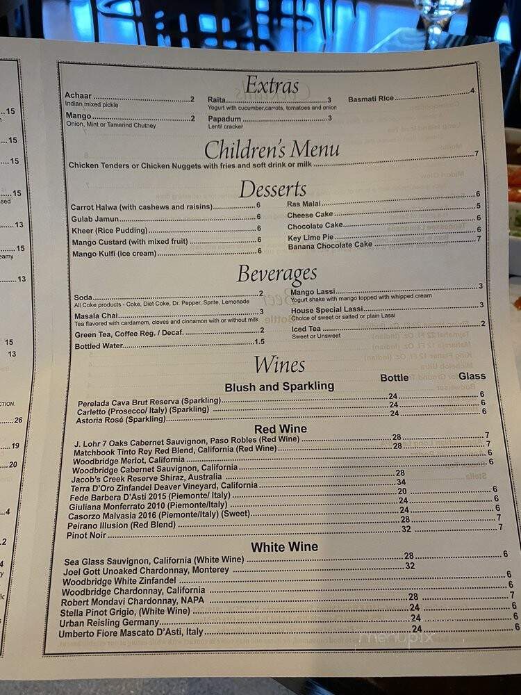 Zeera Indian Restaurant - Fuquay Varina, NC menu_pic