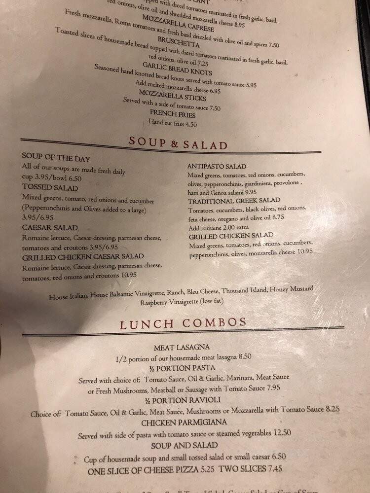 Piccola Italia - Raleigh, NC menu_pic