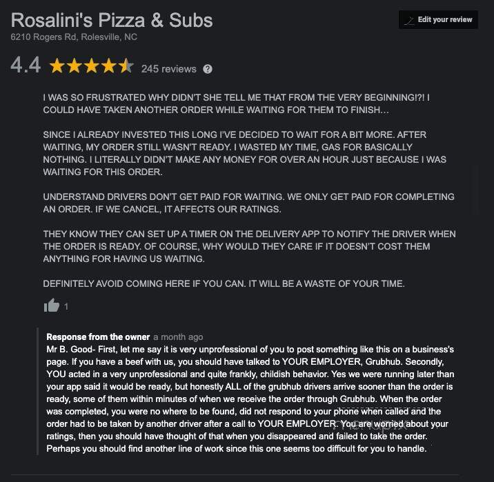 Rosalini's Pizza & Subs - Rolesville, NC