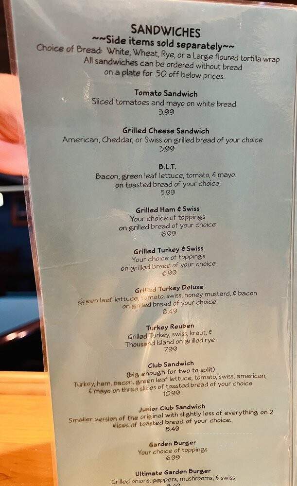 Country Retreat Family Blrds - Boone, NC menu_pic