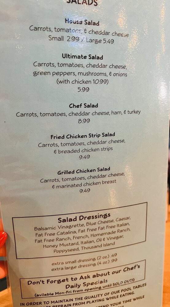 Country Retreat Family Blrds - Boone, NC menu_pic