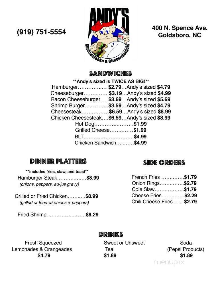 Hwy 55 Burgers Shakes & Fries - Goldsboro, NC menu_pic