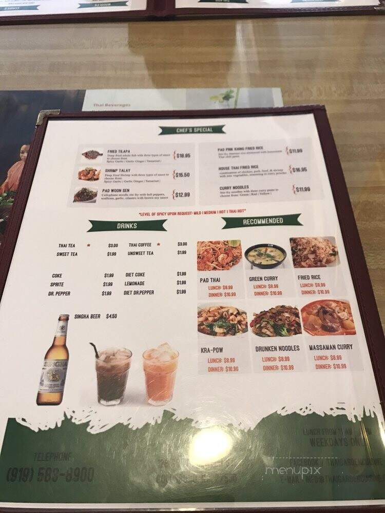 Bejamin Thai Cuisine - Goldsboro, NC menu_pic