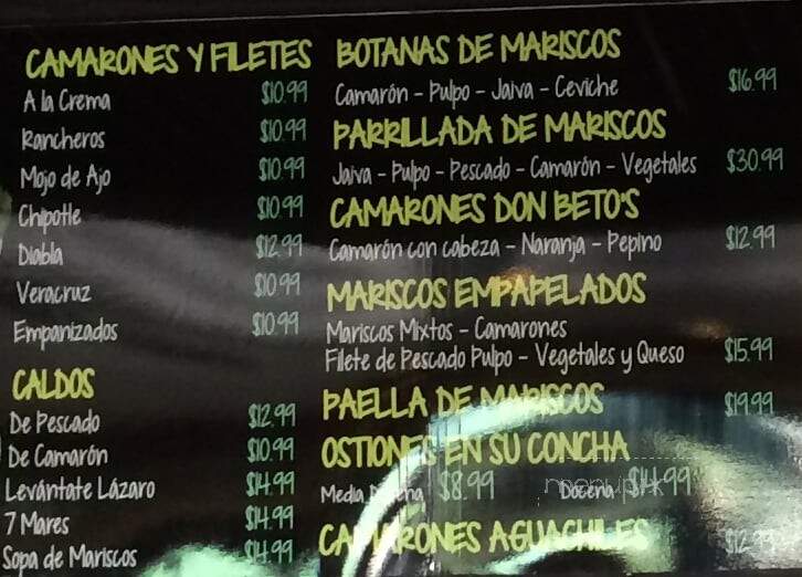 Taqueria Don Beto - Mount Olive, NC menu_pic