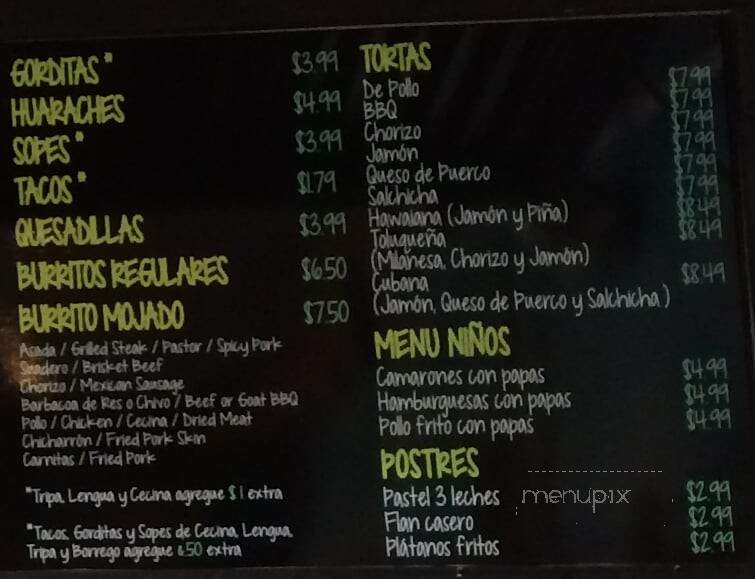 Taqueria Don Beto - Mount Olive, NC menu_pic