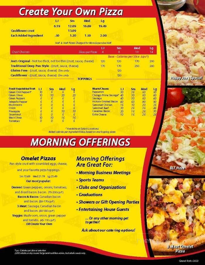 Happy Joe's Pizza & Ice Cream - Grand Forks, ND menu_pic