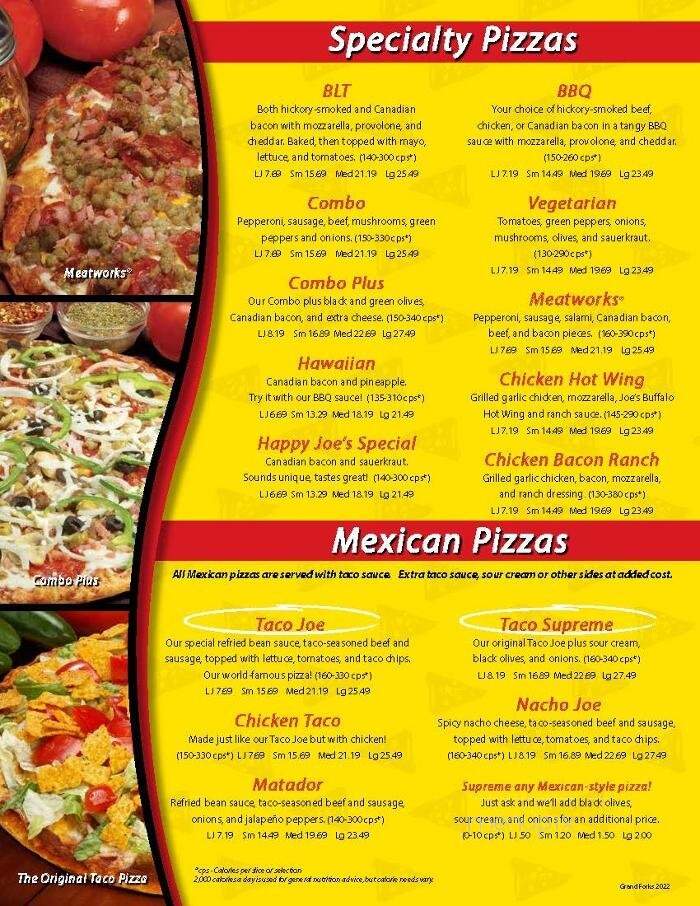 Happy Joe's Pizza & Ice Cream - Grand Forks, ND menu_pic