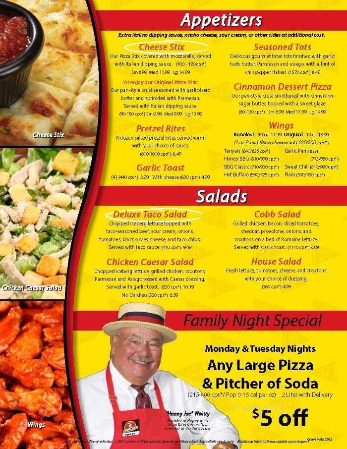 Happy Joe's Pizza & Ice Cream - Grand Forks, ND menu_pic