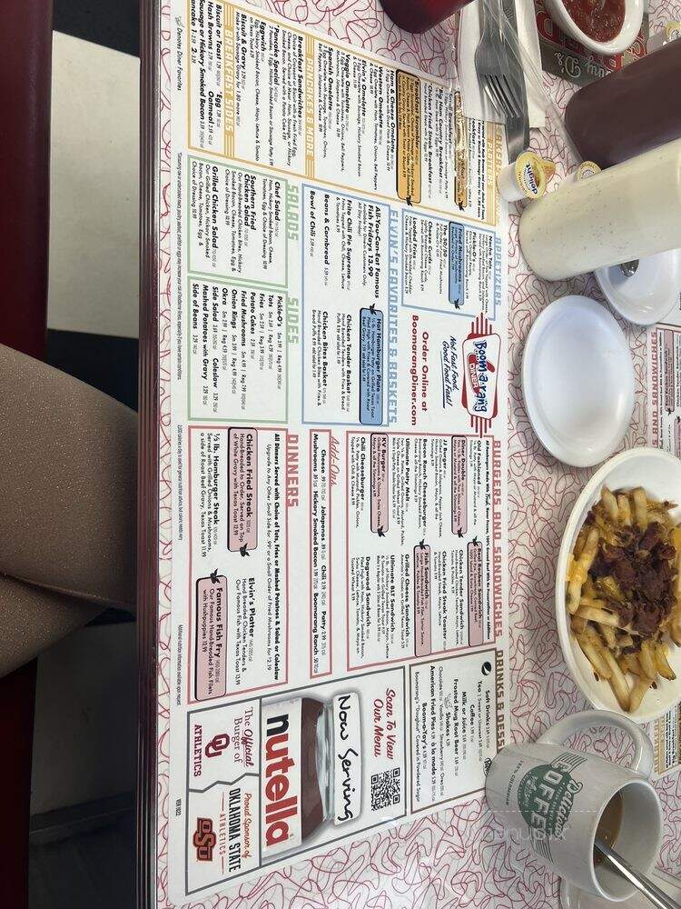 Boom A Rang Diner - Eufaula, OK menu_pic