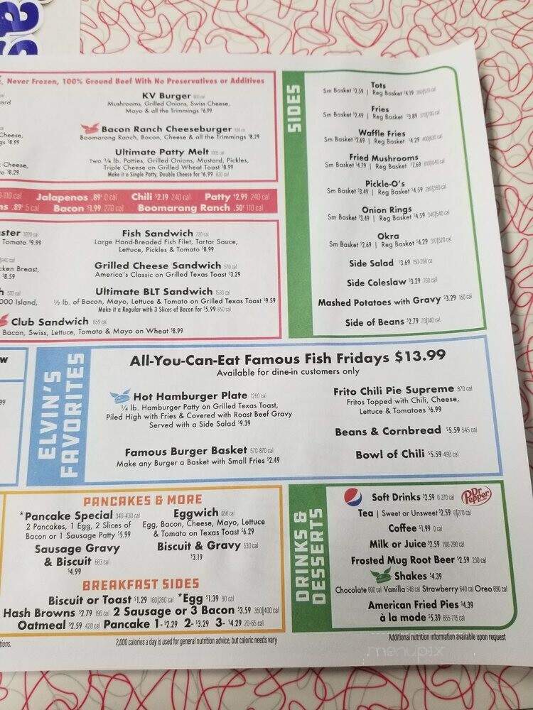 Boomarang Diner - Claremore, OK menu_pic