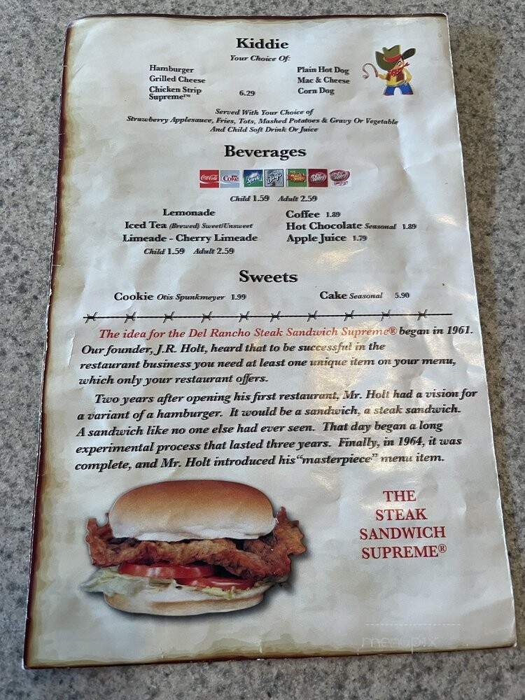 Del Rancho - Mustang, OK menu_pic