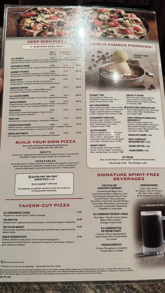 B J's Restaurant - Norman, OK menu_pic