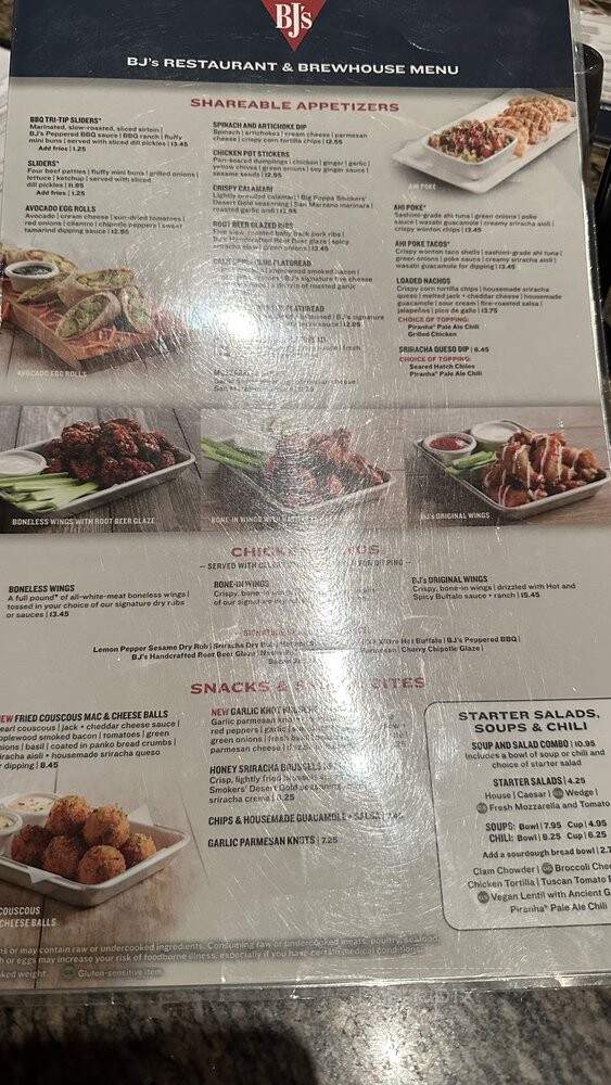 B J's Restaurant - Norman, OK menu_pic