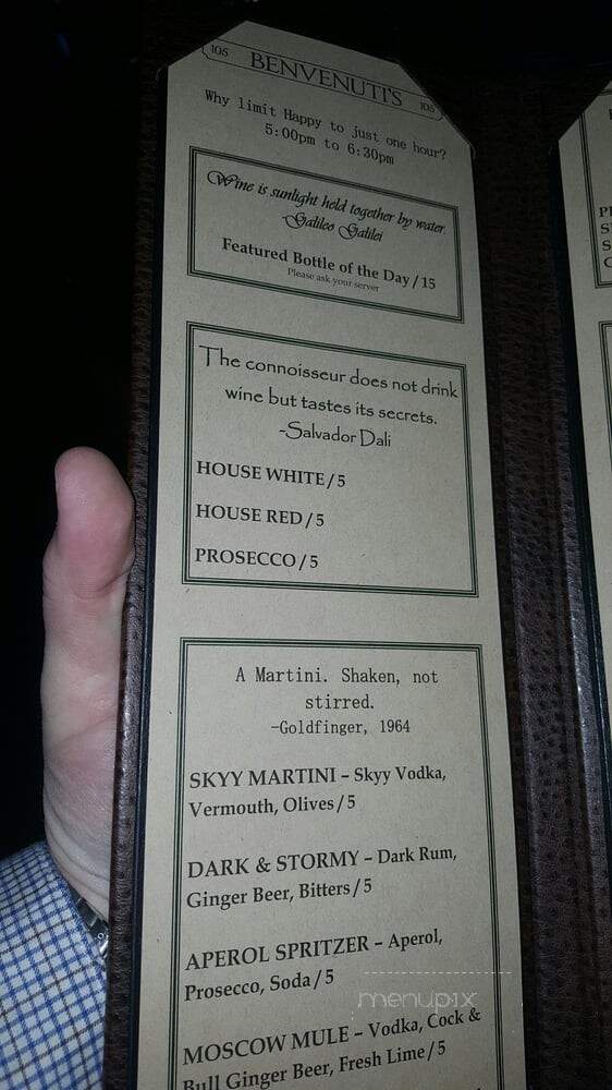 Benvenutis Restaurante - Norman, OK menu_pic