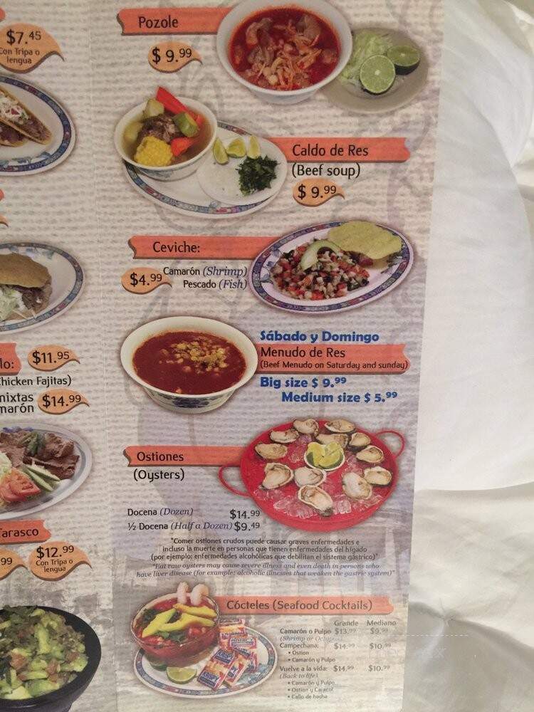 Carnitas & Tacos El Tarasco - Oklahoma City, OK menu_pic