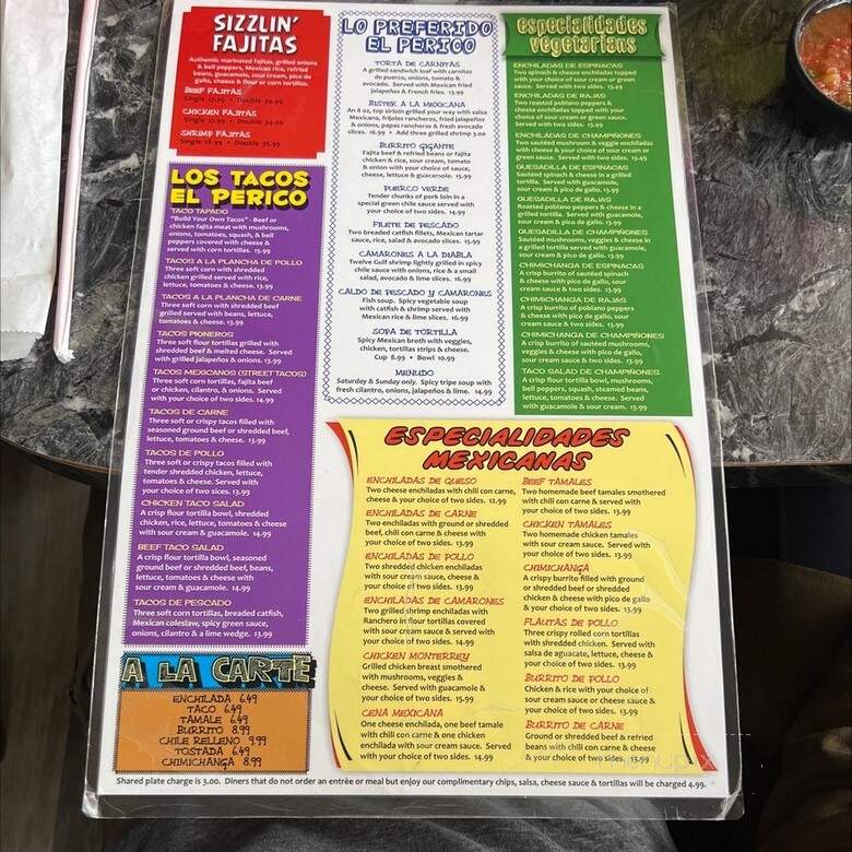 Casa Perico - Oklahoma City, OK menu_pic