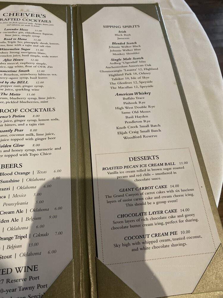 Cheever's Cafe - Oklahoma City, OK menu_pic