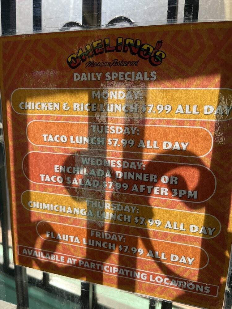 Chelinos Mexican Restaurant - Oklahoma City, OK menu_pic