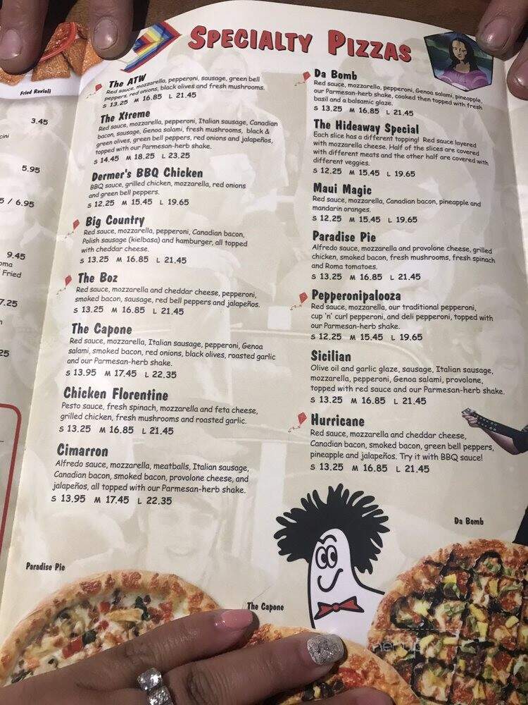 Hideway Pizza - Warr Acres, OK menu_pic