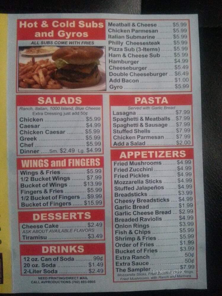 Payless Pizza - Bethany, OK menu_pic