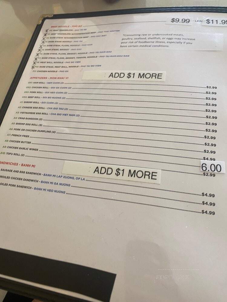 Pho Thai Nguyen - Oklahoma City, OK menu_pic