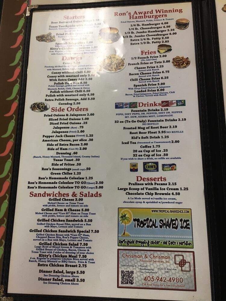 Ron's Hamburgers & Chili - Oklahoma City, OK