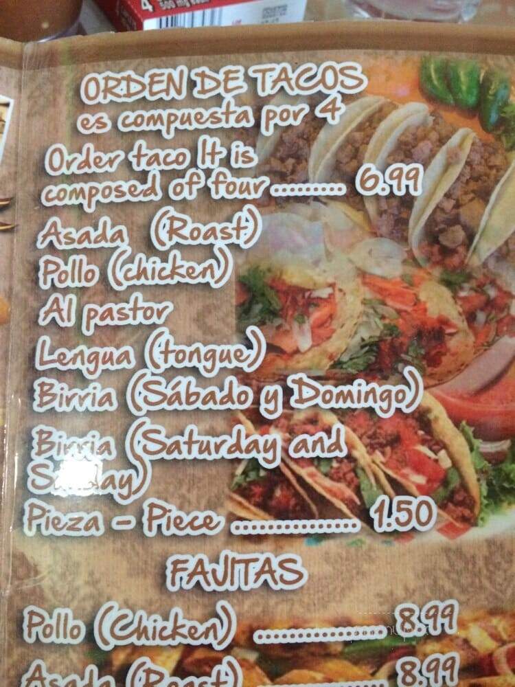 Restaurante Tlachis - Tulsa, OK menu_pic