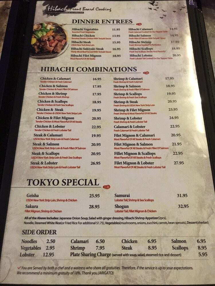 Tokyo Garden - Tulsa, OK menu_pic