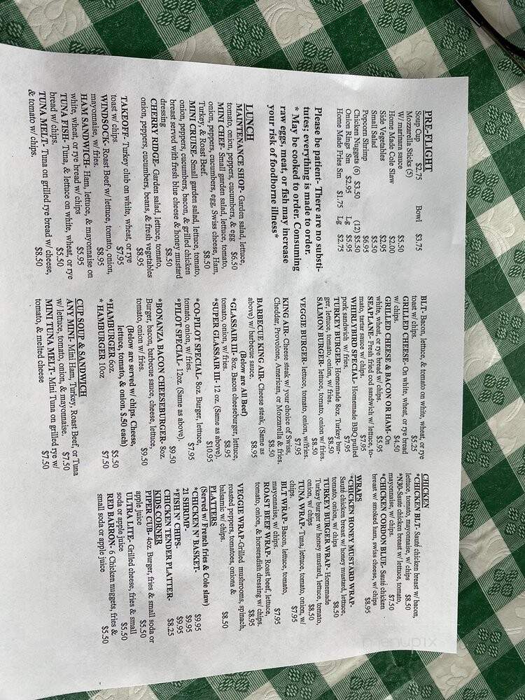 Airport Cafe - Honesdale, PA menu_pic
