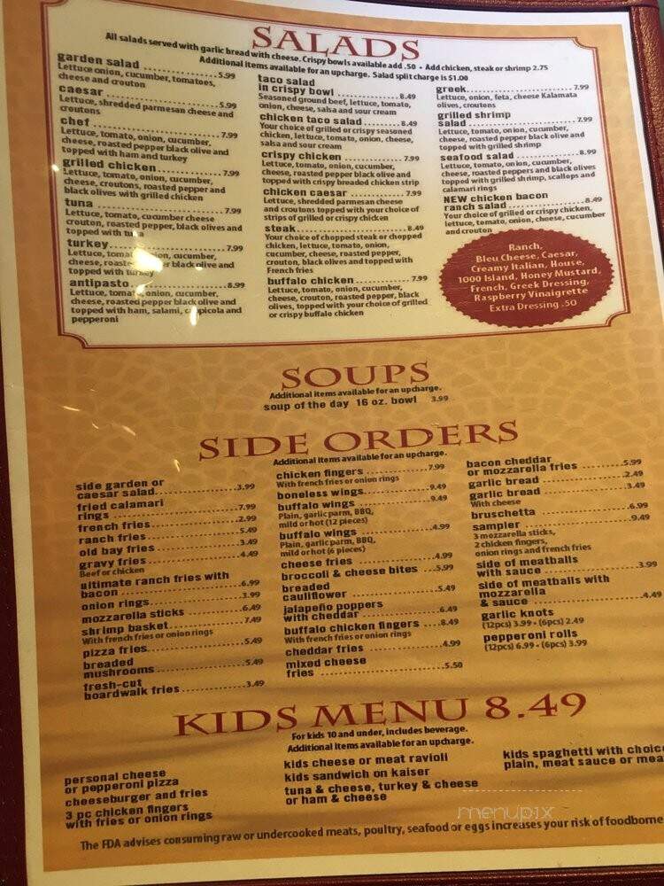 Alfredo Pizza & Italian - Shippensburg, PA menu_pic
