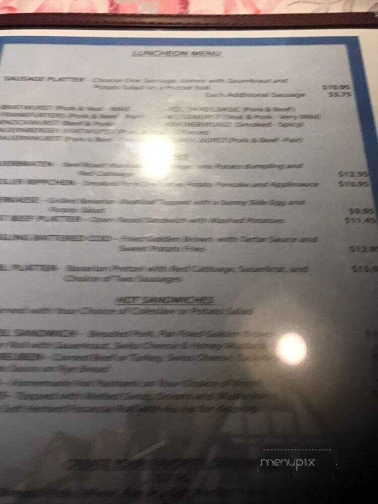 Alpine Wurst & Meat House - Honesdale, PA menu_pic