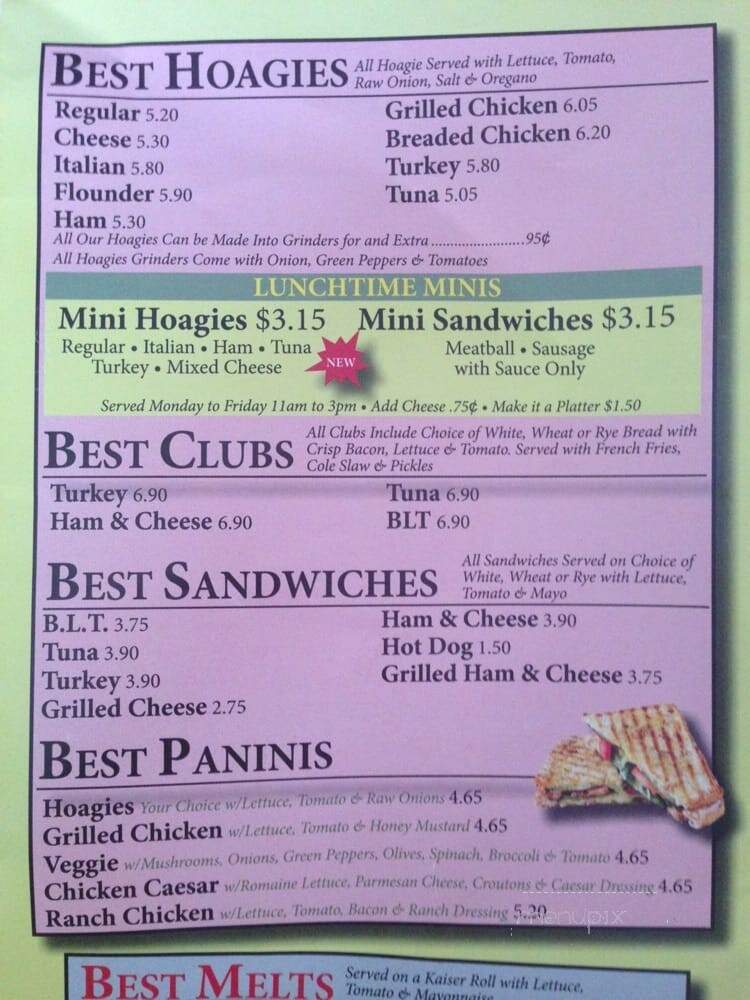 Aramingo's Best Pizza - Philadelphia, PA menu_pic