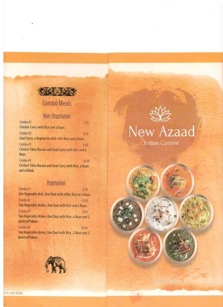 Azaad Foods - Philadelphia, PA menu_pic