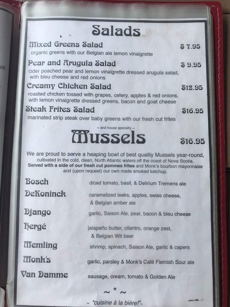 Belgian Cafe - Philadelphia, PA menu_pic