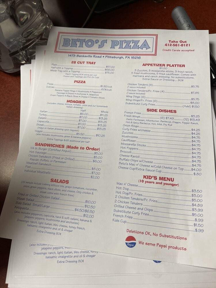Beto's Pizza & Restaurant - Pittsburgh, PA